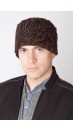 Karakul lamb fur hat - Dark brown